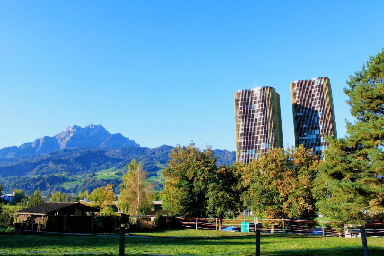 Hitrental Allmend Comfort Studios Lucerne ภายนอก รูปภาพ
